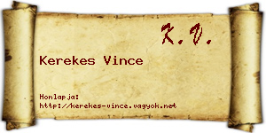 Kerekes Vince névjegykártya